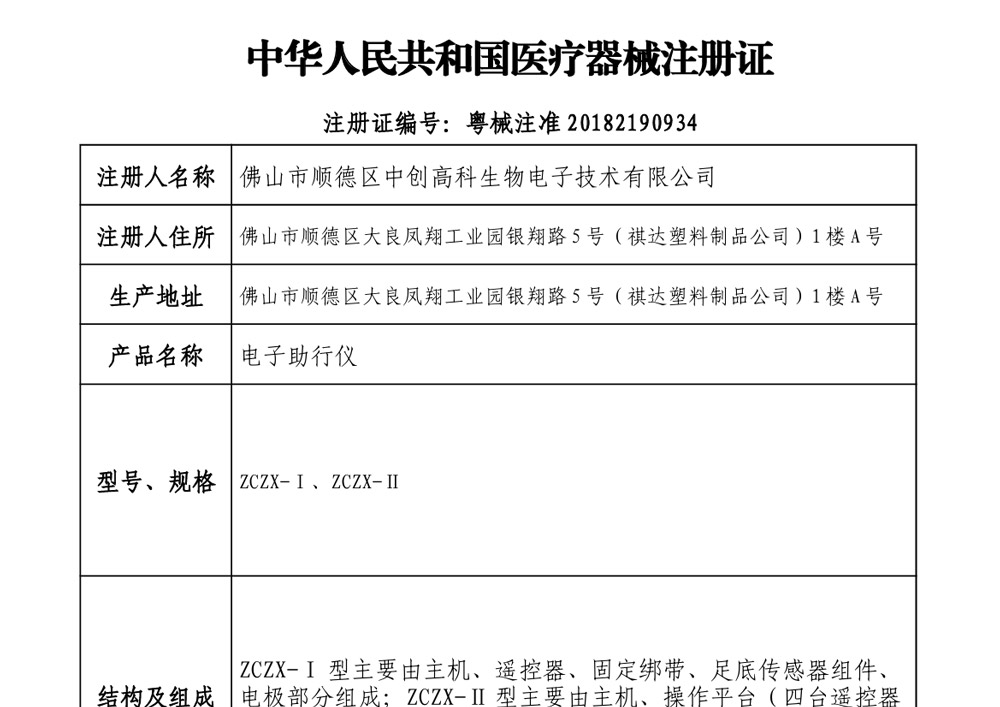 医疗器械注册证